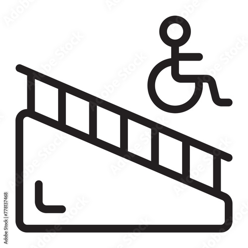 ramp line icon