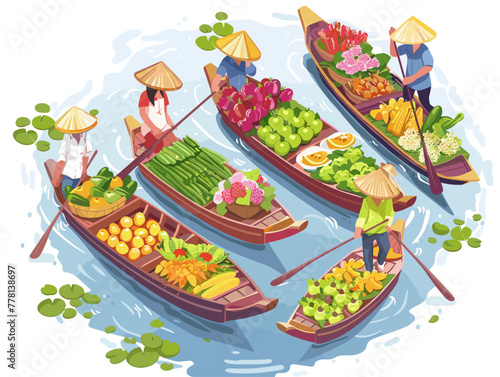 asian floating market