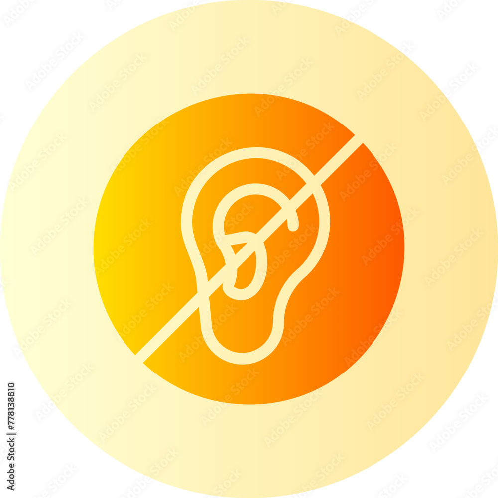 deaf gradient icon deaf gradient icon
