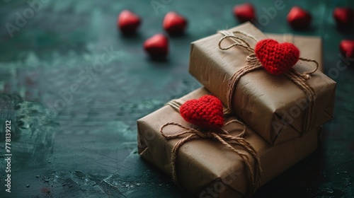 Wrapped Presents Tied With Twine