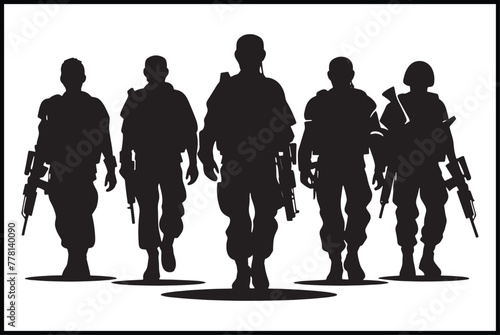 Army, Soldiers, Silhouette, Military, Defense, Patriotism, National service, Camouflage, Warfare, Brave, Valor, Heroic, Sacrifice, Duty, Honor, Courage, Uniform, Combat, Troops, Armed forces, Special 