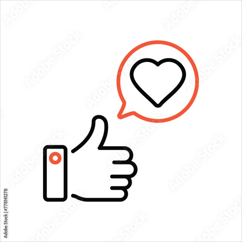 Likes Icon editable stock vector icon
