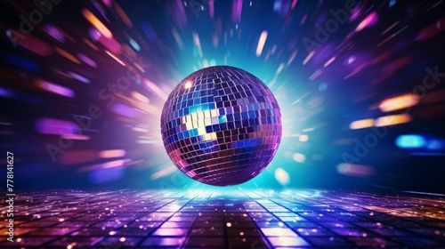 Disco ball casting a spell on the dance floor