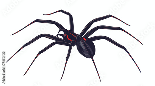 Poisonous spider black widow spider silhouette latrod