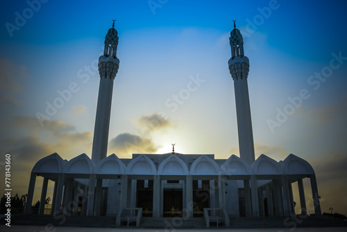 Masjid Al-Rahma in Jeddah Corniche, Saudi Aarabia.