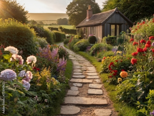 path of home in garden