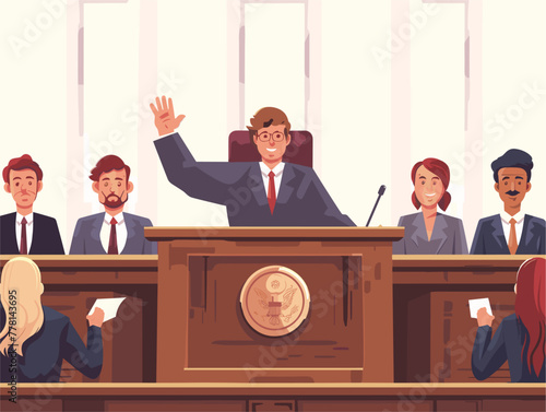 engaged politician in animated session