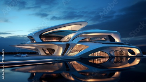 Architectural marvel in a futuristic setting © Cloudyew