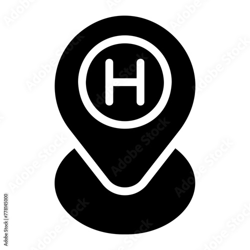 hotel glyph icon