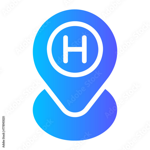 hotel gradient icon