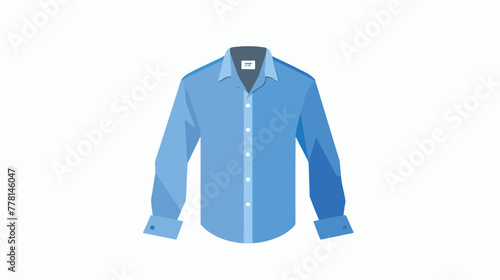 Shirt vector. Isolated blue icon on white background.