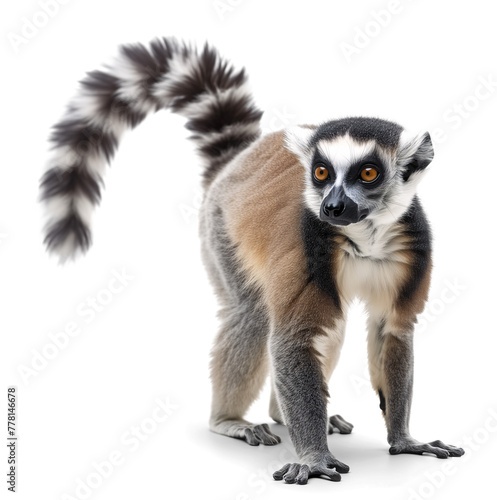 Ring-tailed lemur front view