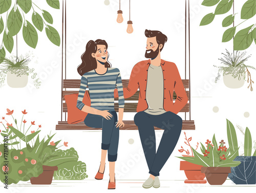 intimate porch swing conversation