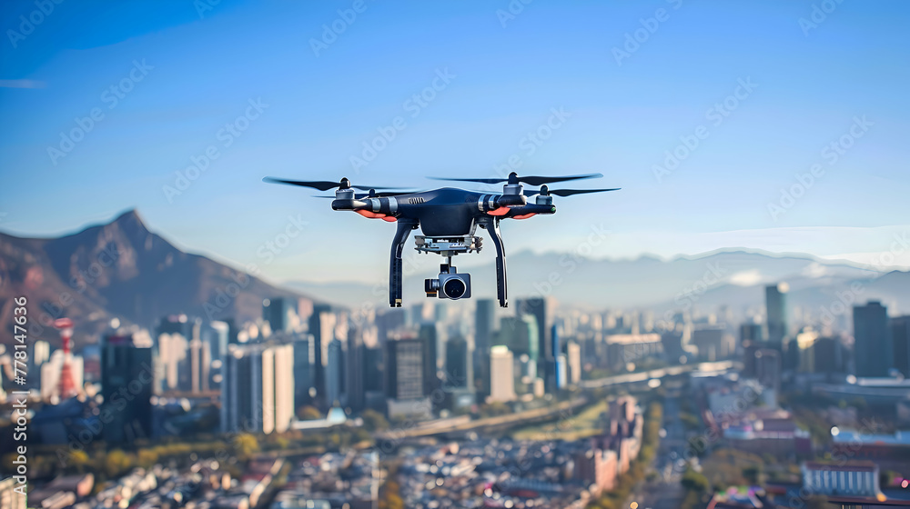 drone camera in the city drone camera in the city