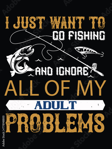 Milf Man I Love Fishing T-Shirt Gift Men's Funny Fishing t shirts design, Vector graphic, typographic poster or t-shirt