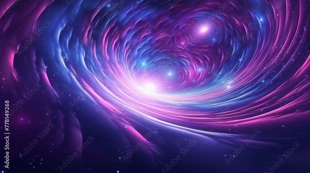 Futuristic hyper space landscape with cosmic swirls Futuristic hyper space landscape with cosmic swirls