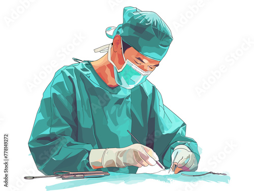 surgeon in action