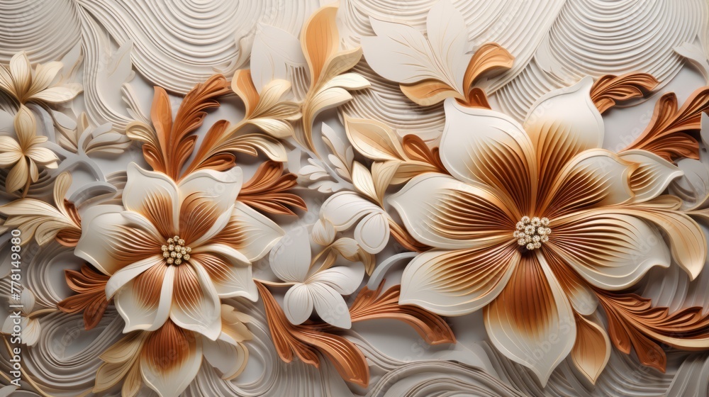 Intricate and artistic flower pattern with unique detailing Intricate and artistic flower pattern with unique detailing