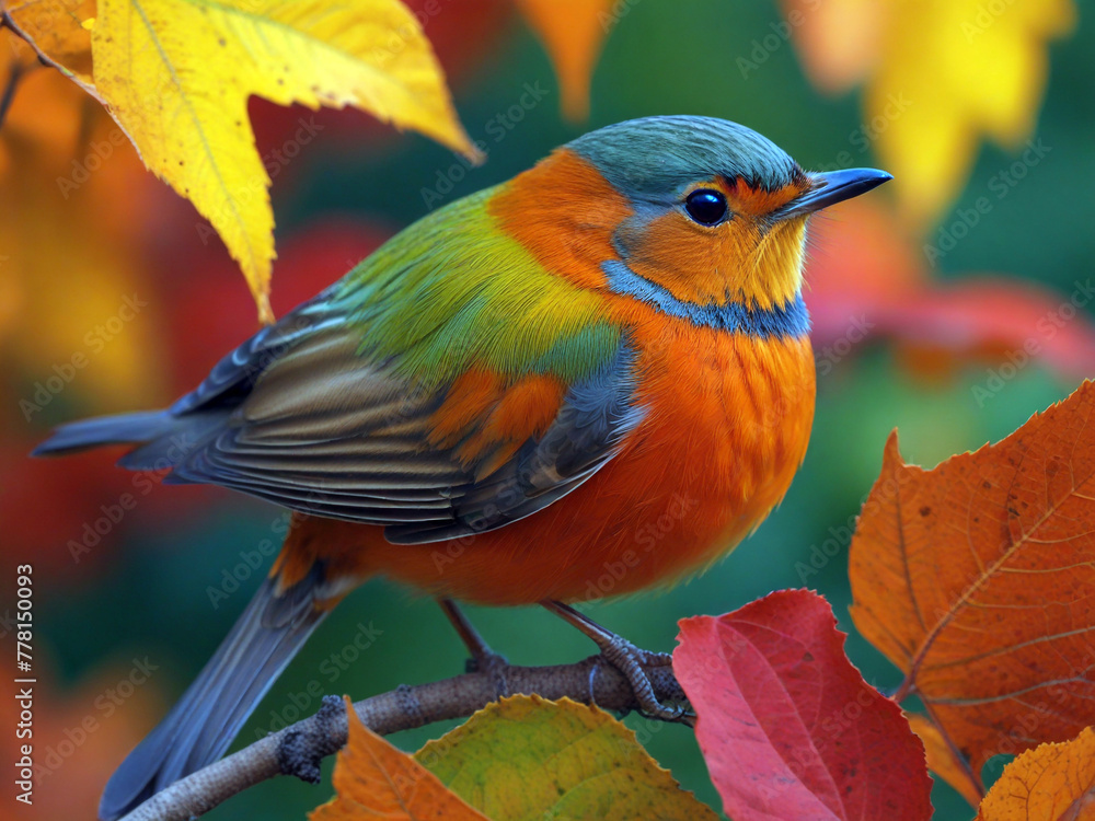 Fototapeta premium robin on a branch