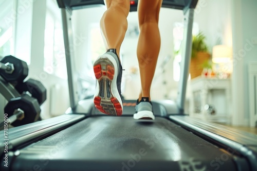 Close Up of Person Running on Treadmill