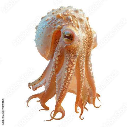 Octopus standing  head turned