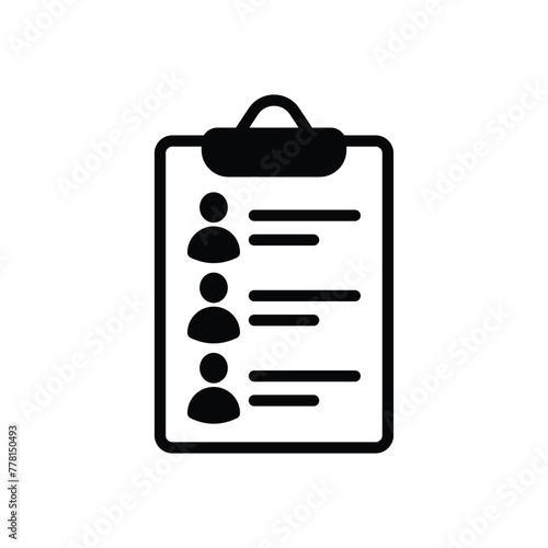 Attendees List vector icon