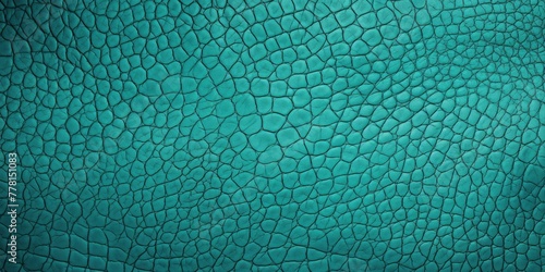 Turquoise leather pattern background with copy space for text or design showing the texture