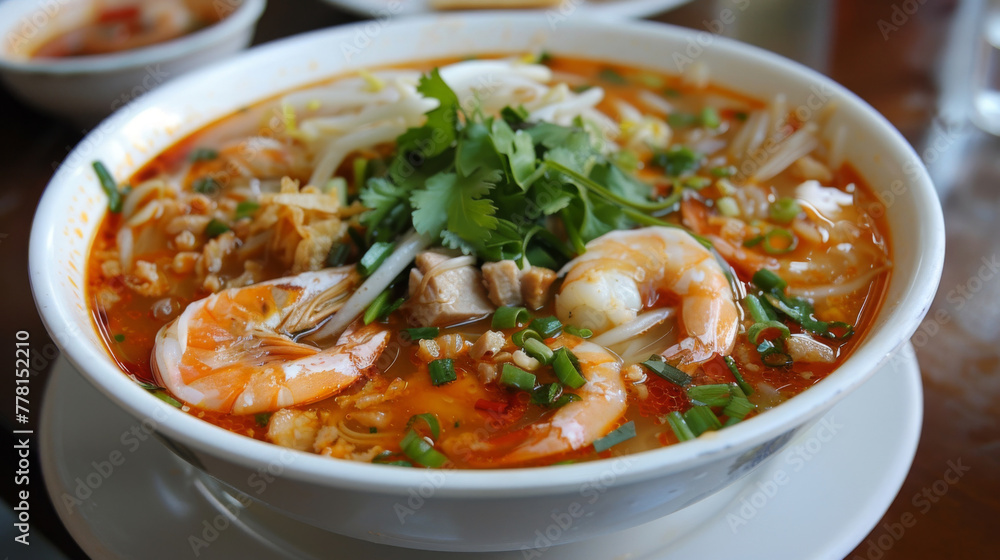 Authentic vietnamese shrimp and noodle soup Authentic vietnamese shrimp and noodle soup