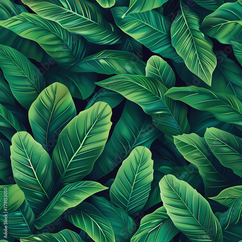 Lush Green Foliage Texture