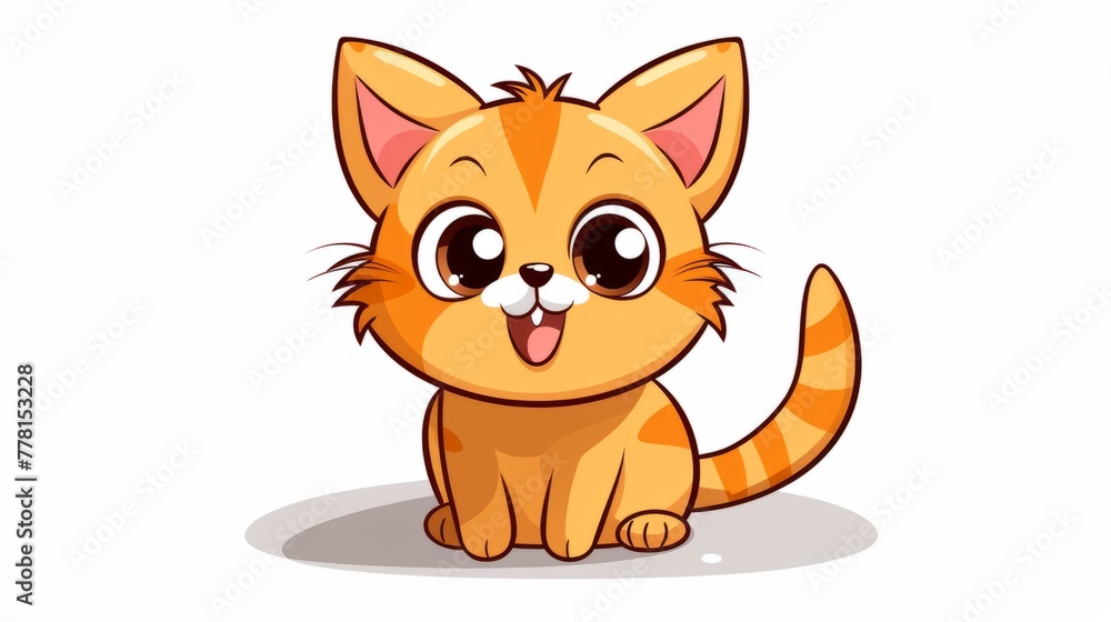 Smiling cat face clip art for a cheerful touch Smiling cat face clip art for a cheerful touch
