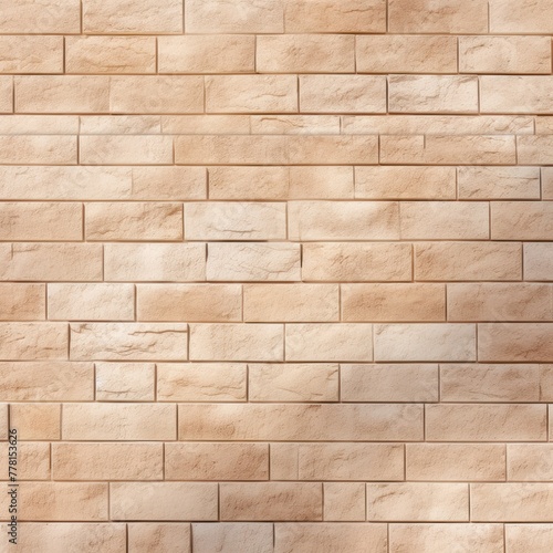 Beige majorelle shiny clean metro brick wall background pattern with copy space for design blank 