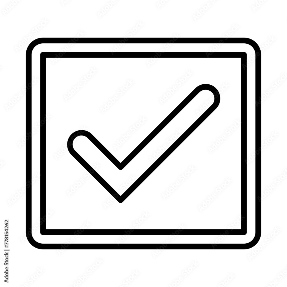 Tick box line icon Tick box line icon
