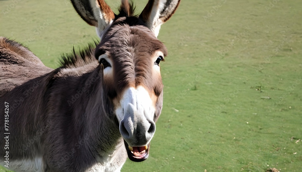 A-Donkey-With-Its-Mouth-Open-Chewing-Cud- 2