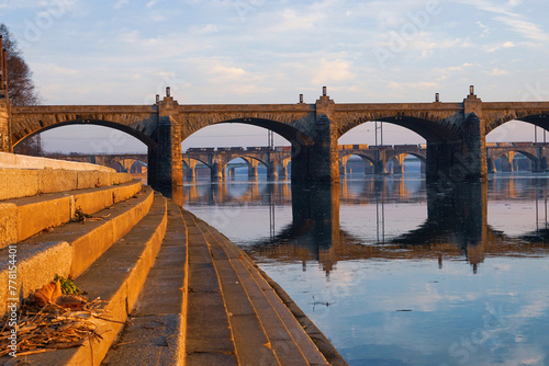 Market Street Bridge over the Susquehanna River in Harrisburg, Pennsylvania
