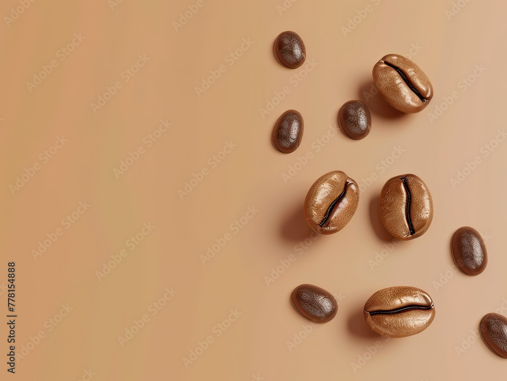 3D render of minimalist coffee beans, premium blend concept 3D render of minimalist coffee beans, premium blend concept