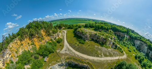 Ausblick auf den Erlebnissteinbruch Lindle bei Holheim am südlichen Kraterrand des Nördlinger Ries photo