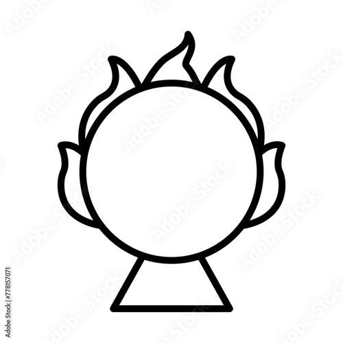 Ring of fire line icon