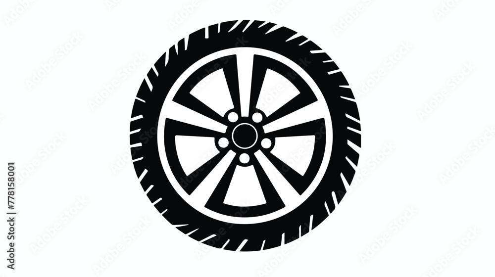 Wheel cartoon glyph icon vector. wheel cartoon sign. isolated