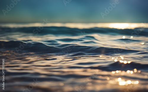 Abstract blur light on sea and ocean, clear water close up. © julien.habis