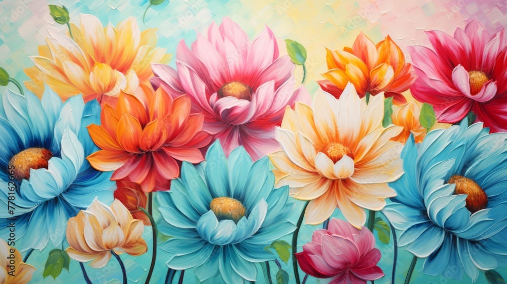 Vibrant colors in a creative acrylic painting Vibrant colors in a creative acrylic painting