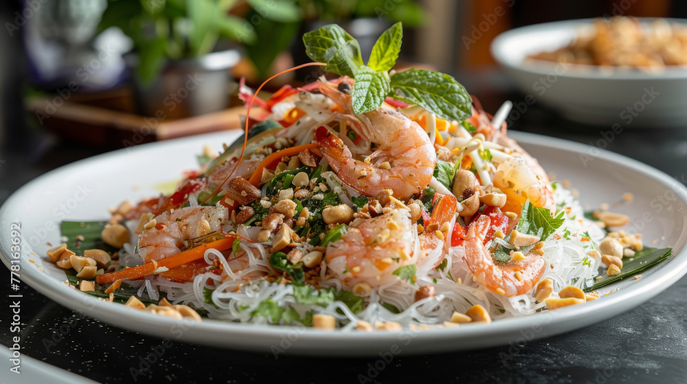 Fresh vietnamese shrimp noodle salad Fresh vietnamese shrimp noodle salad