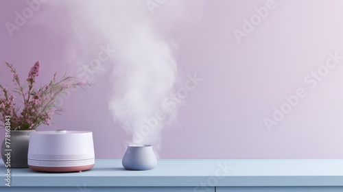Ethereal pastel smoke in a tranquil and calming atmosphere