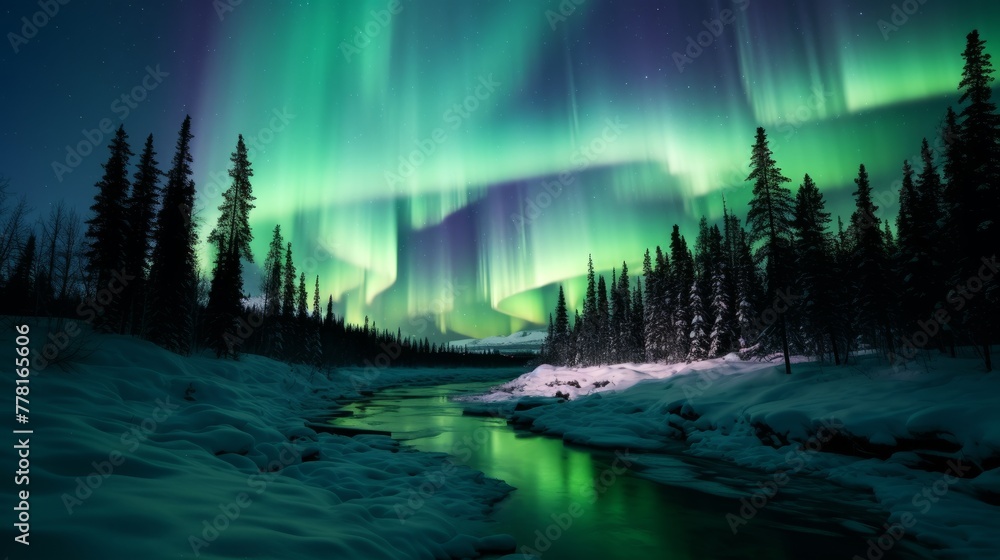 A breathtaking curtain of the northern lights