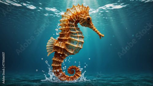 Seahorse in the water 