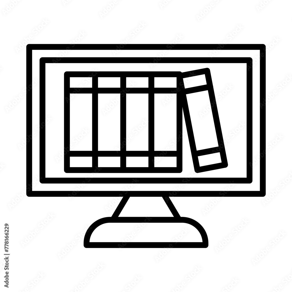 Online library line icon Online library line icon