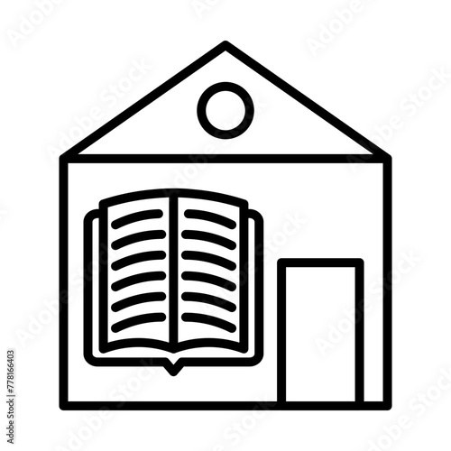 Homeschooling line icon