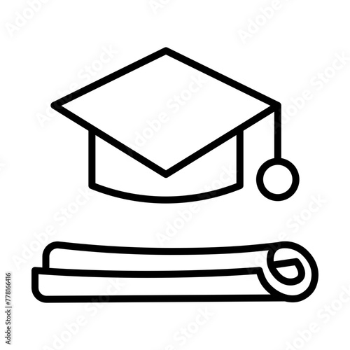 Diploma line icon