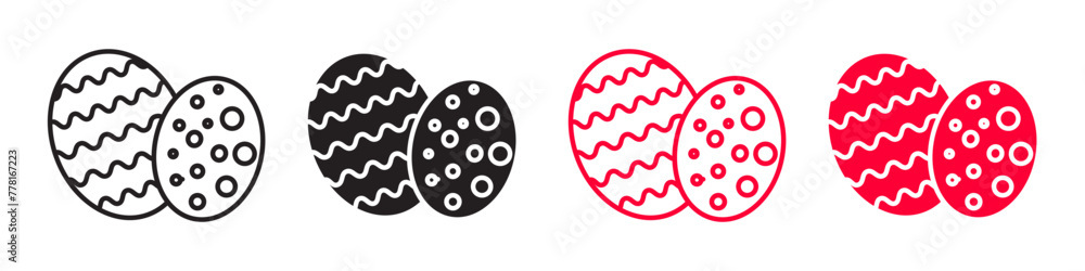 Basket of Patterned Easter Eggs Icon Symbolizing Spring Festivity Basket of Patterned Easter Eggs Icon Symbolizing Spring Festivity