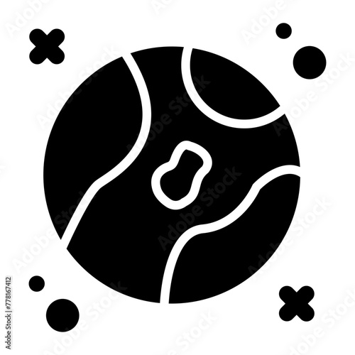 Earth glyph icon