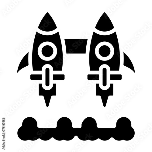 Jetpack glyph icon